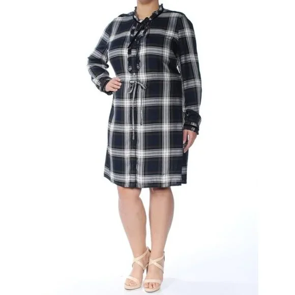 tommy hilfiger plaid shirt dress Tommy Hilfiger Plaid Shirt Dress NWT Size 12
